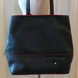 J.CREW ALL-DAY TOTE. COLOR: VINTAGE INDIGO.